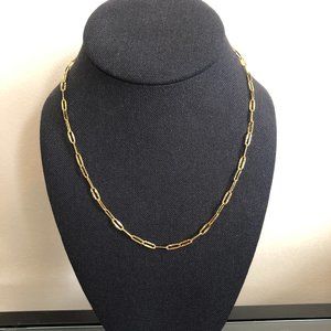 Bianca 18K Gold Plated Paper Clip Chain Necklace